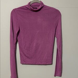 Double Zero Long Sleeve vibrant purple/ deep lilac top. Med.